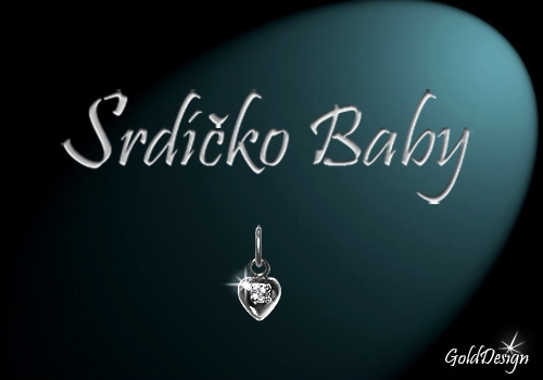 Srdíčko Baby - přívěsek rhodium